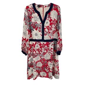 Talbots Sz 16 DRESS Floral Midi Summer Vacation‎ SI54